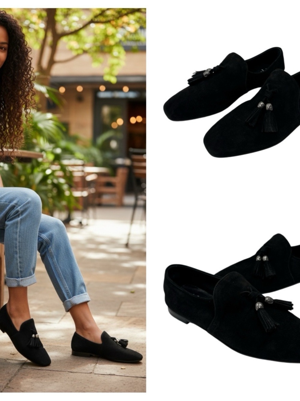Aquatalia
Suede Loafers
Women's Size: 8 Black made in Italy
